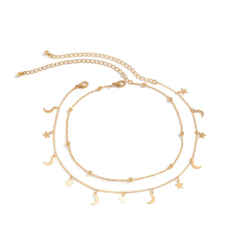 Zooey Celestial Layered Necklace - Gold
