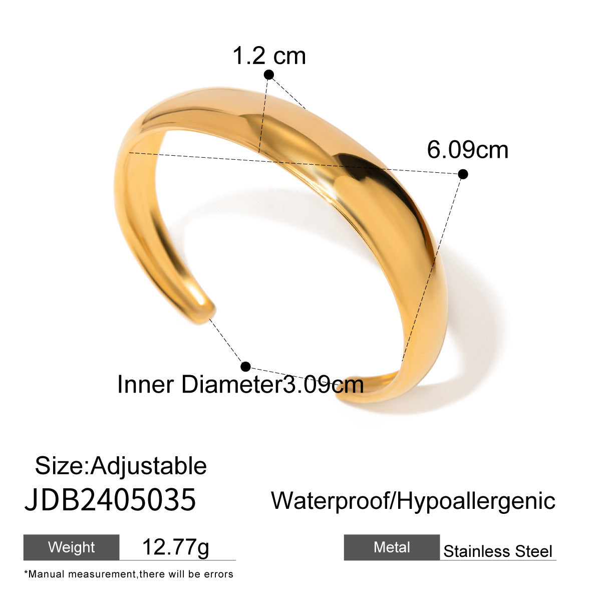 Jenny Gold Statement Cuff Bracelet - JDB2405035 [H5E61JQ8]
