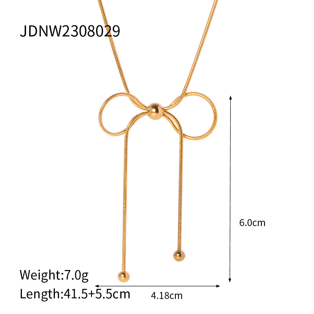 Naisha Dainty Bowknot Hoops - JDNW2308029 [EO7GZSEE]