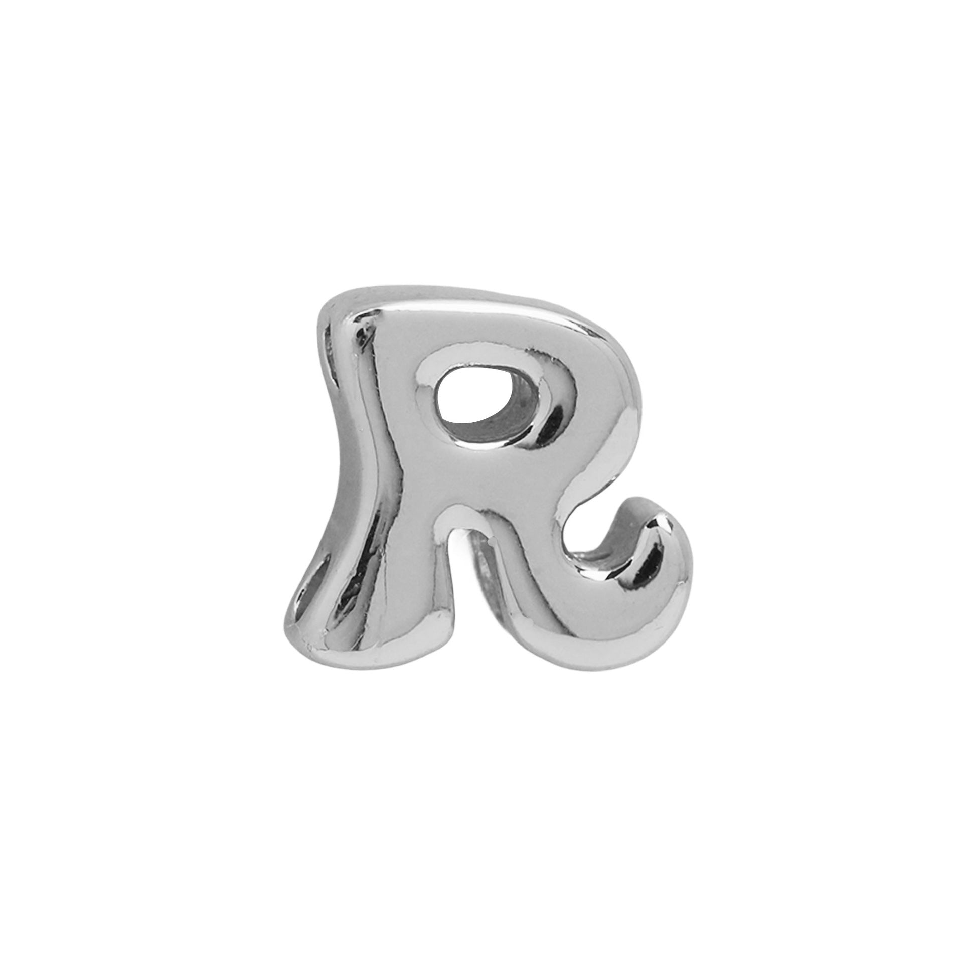 Jamyah Custom Initial Jewelry - Silver R (Pendant Only) [A4NB9NUU]