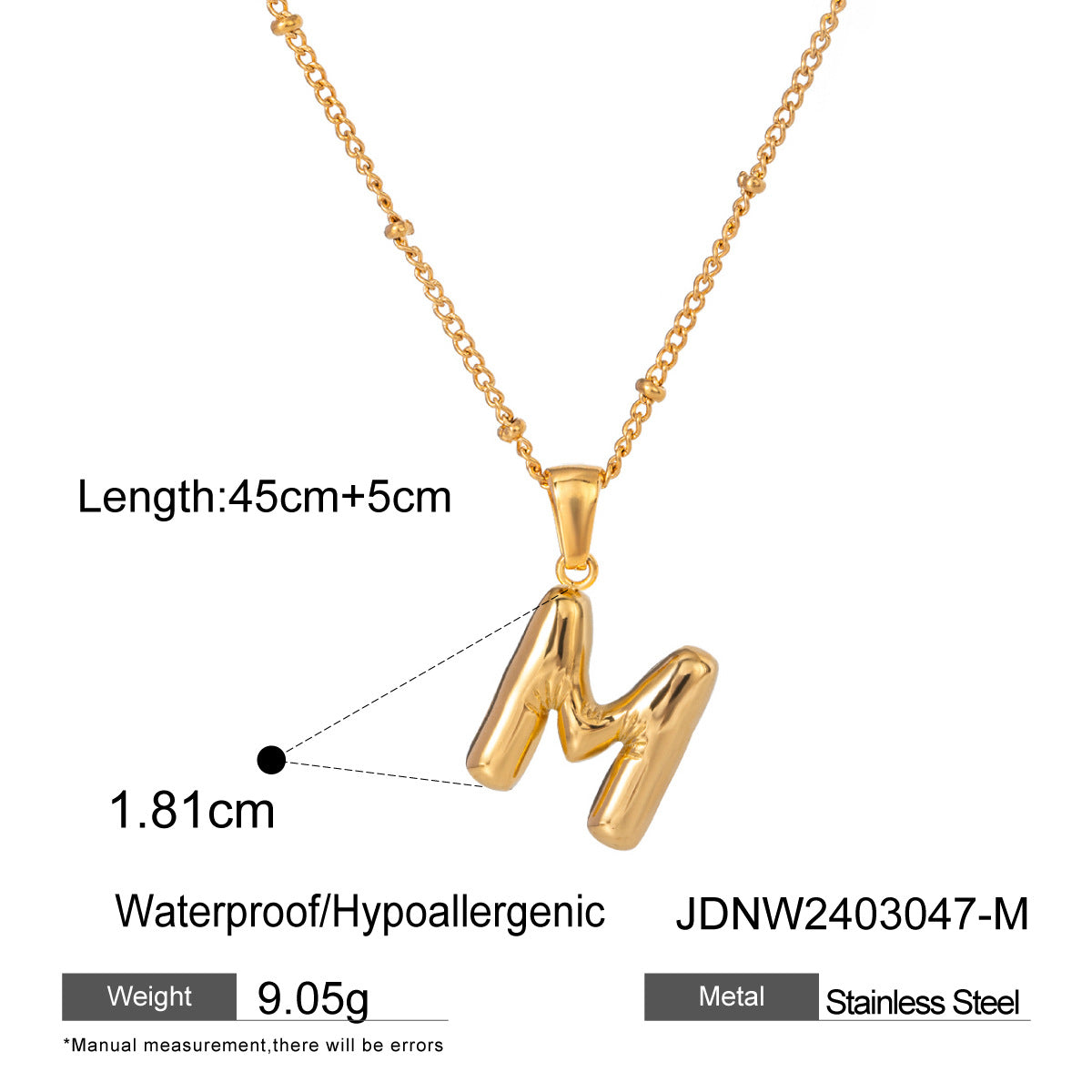 Rayana Initial Letter Necklace - M [JTNYOFGC]