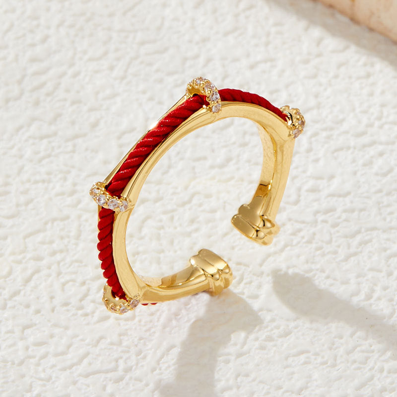 Jessika Lucky Red Open Ring - Style 1 [6YTJYRSS]