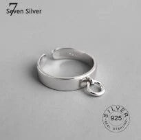 Shaniah Zircon Sterling Ring - white+Resizable