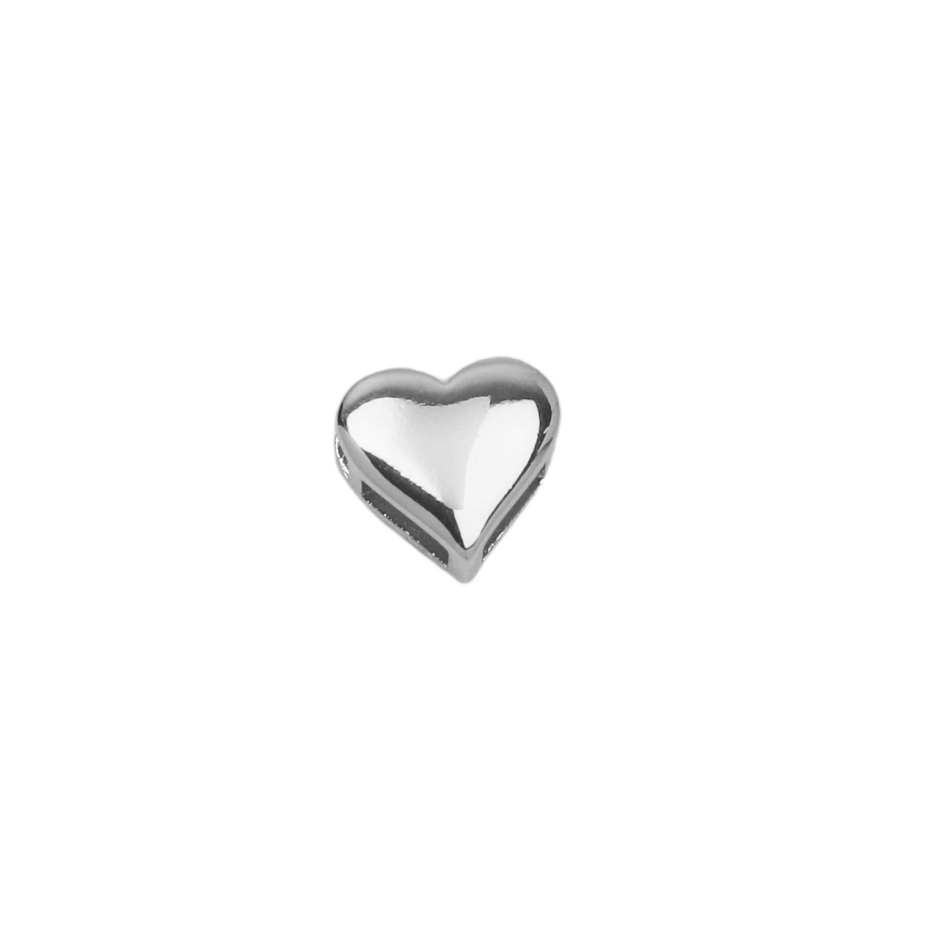 Rina Bubble Initial Charm - Platinum Heart (Charm) [A6DV1HBF]