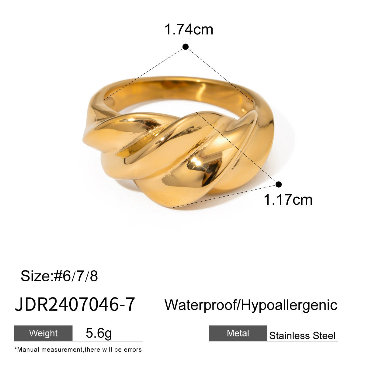 Taegan Twisted Band Ring - JDR2407046-7 [VM9NOD94]