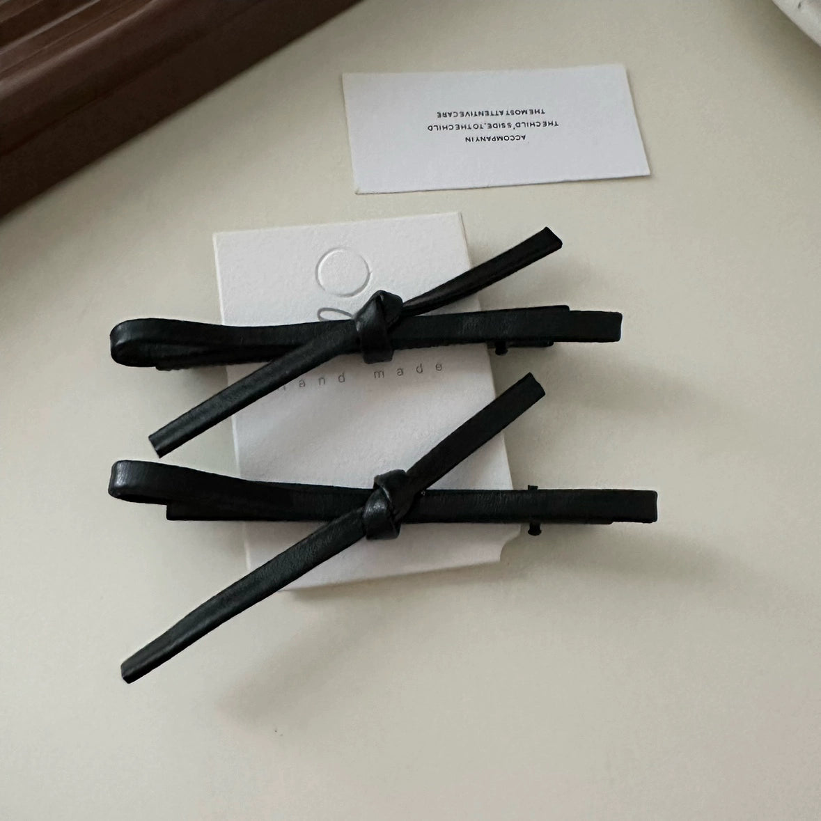 Nicolina Dainty Bow Hairpin - Black Pair [3WCFEH3J]
