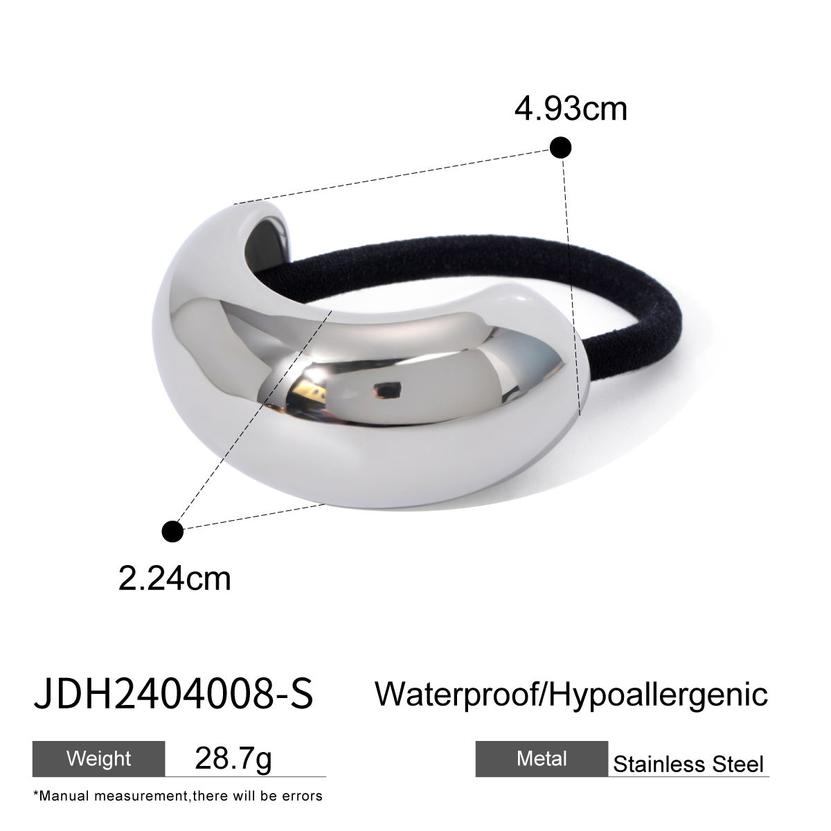 Aasiyah Sleek U-Shape Hair Tie - JDH2404008-S [R2B87I8B]