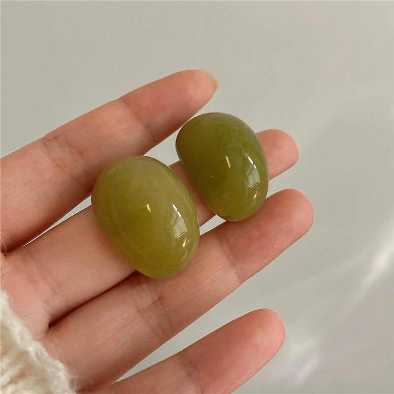 Ollie Fluid Acrylic Earrings - Green [KHV96MO8]