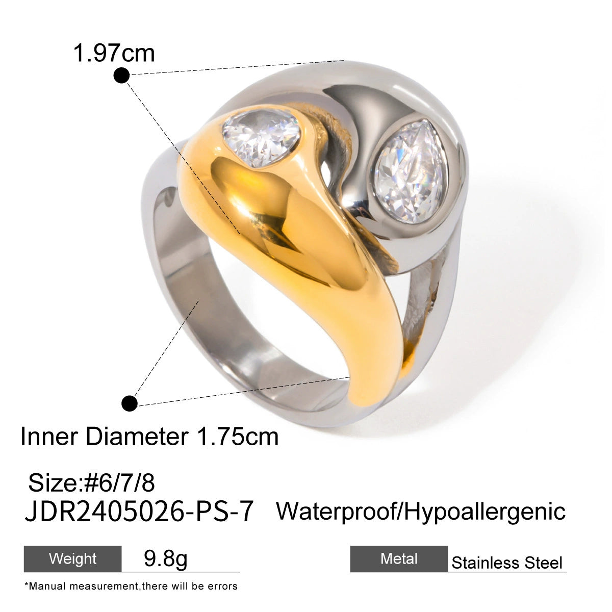 Marygrace Floral Statement Ring - JDR2405026-PS-7 [FQG4I99W]