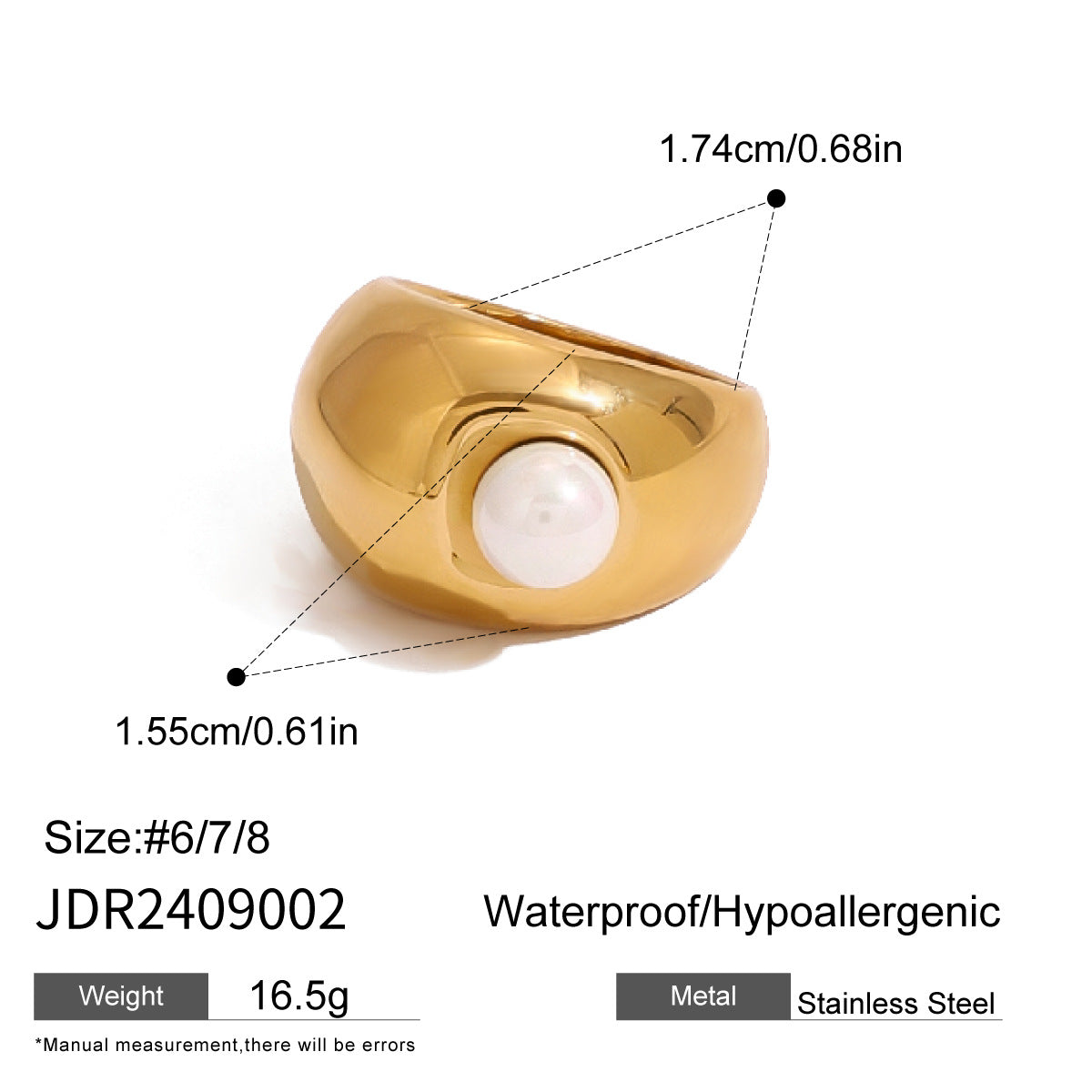 Janiah Pearl Stacking Rings - JDR2409002-7 [1P6H71ZE]