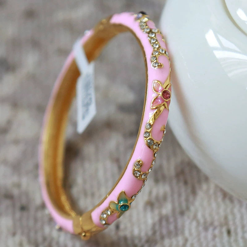 Irelyn Enamel Bangle Bracelet - Pink [JONFSQEG]