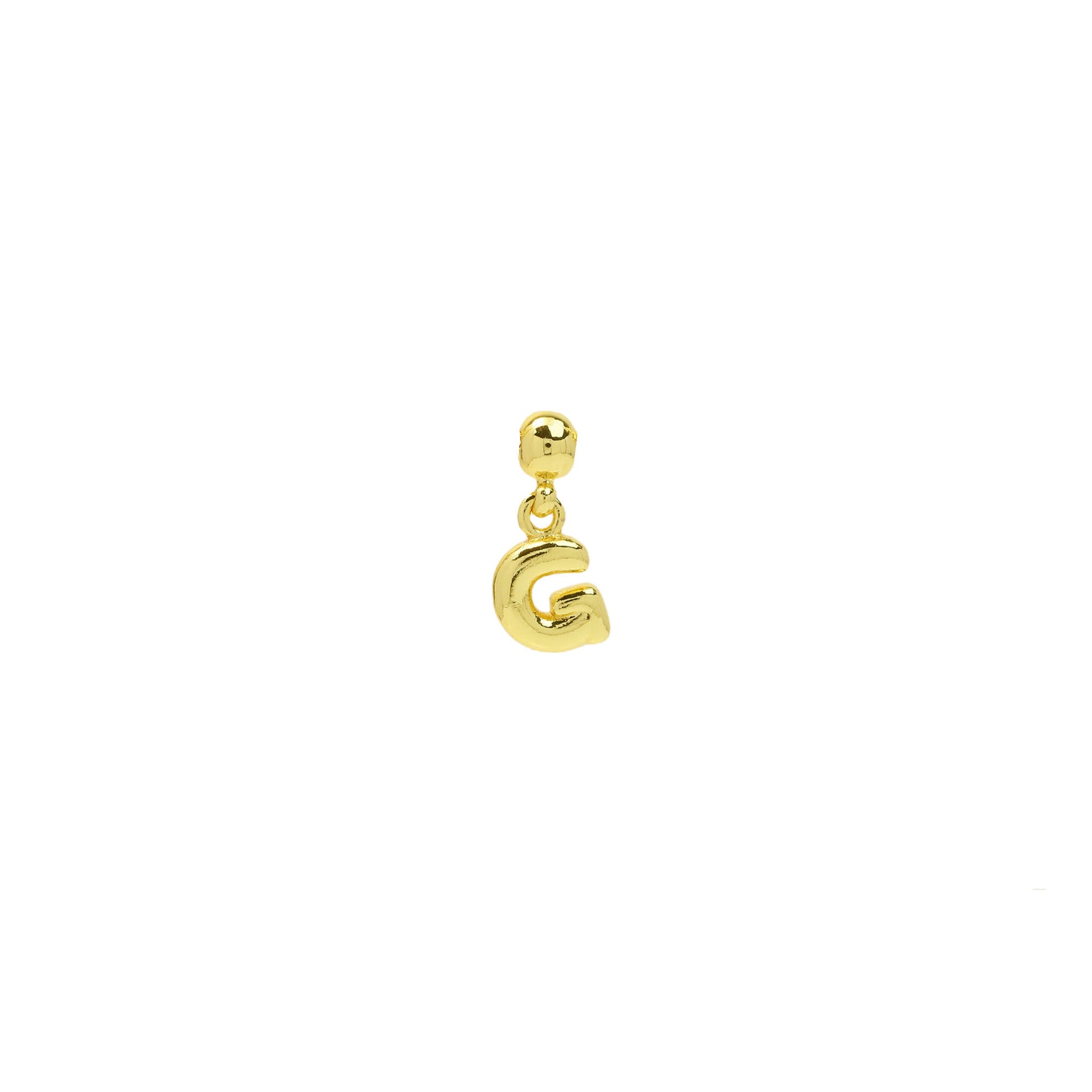 Yana Gold Bubble Initial Necklace - Gold Bubble Letter G Necklace [W6LAV7WL]
