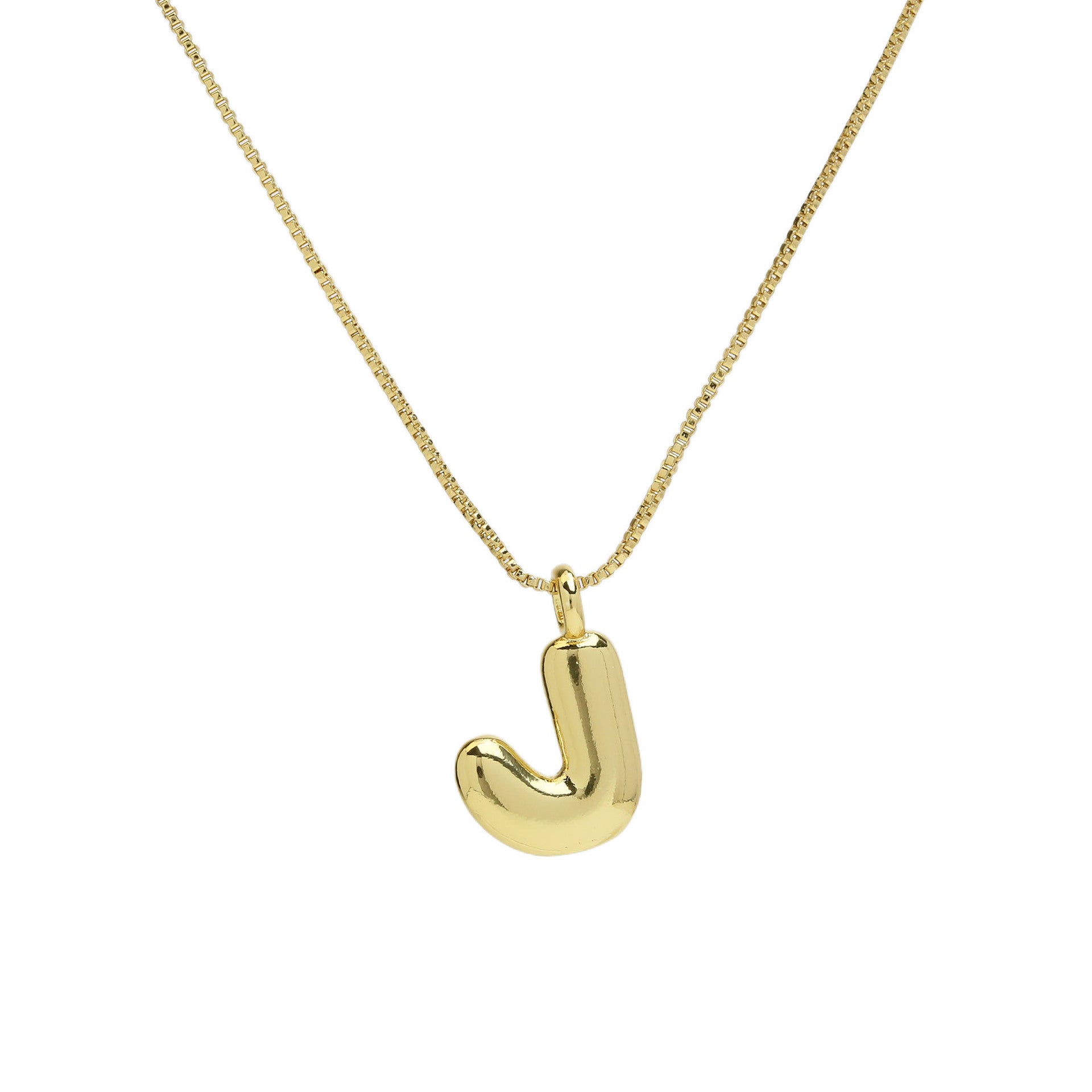Odalys Gold Initial Pendant - Necklace J [E9HQSQT9]