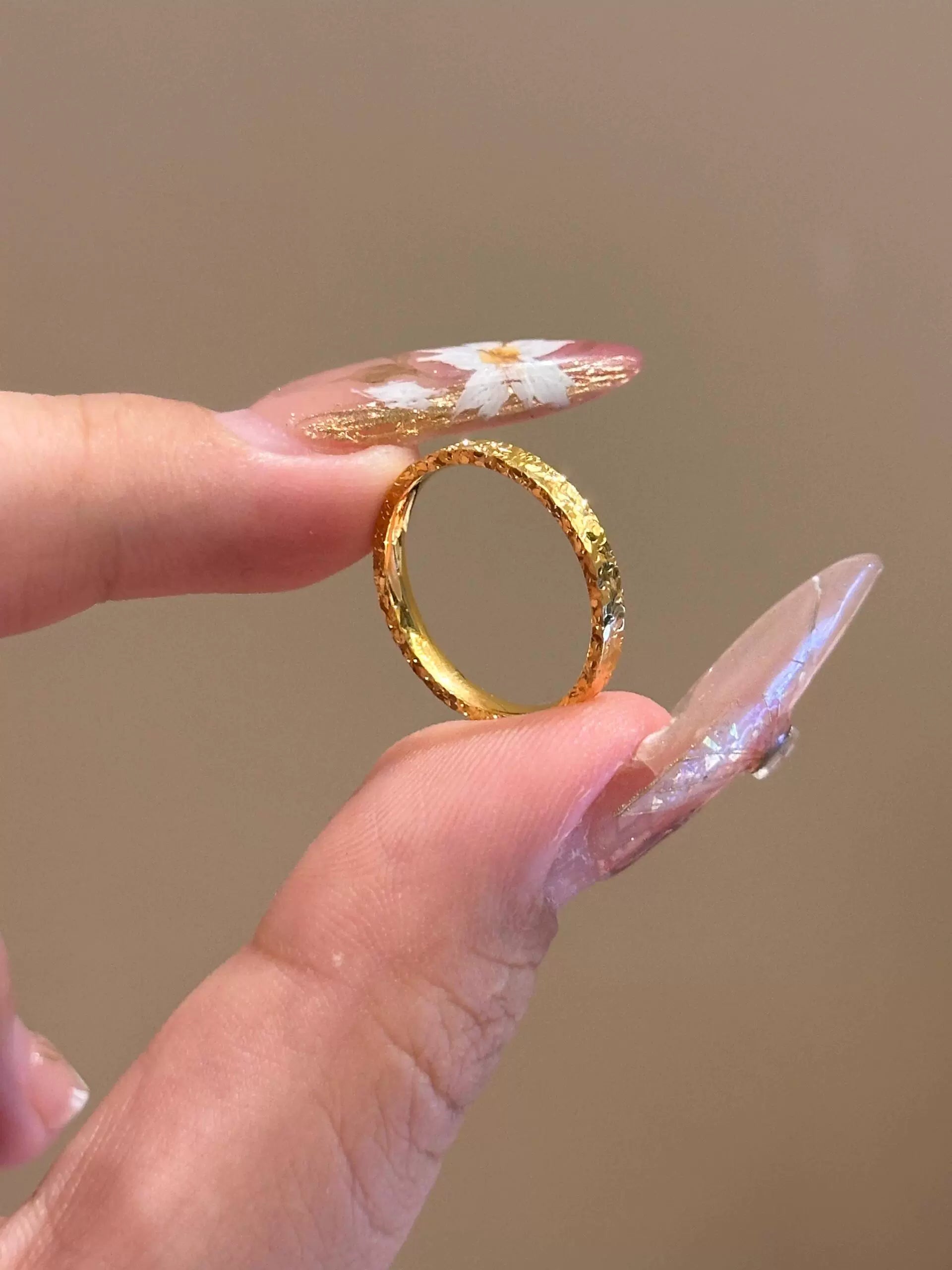 Khaliyah Luxe Faceted Gold Ring - Gold Faceted (Size 8)