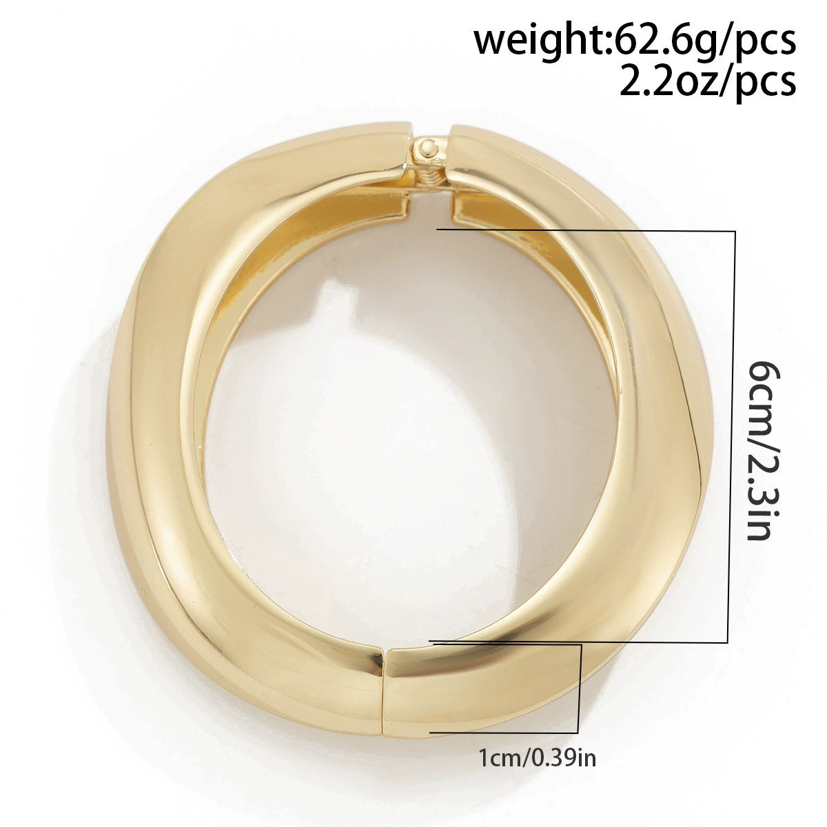 Genevieve Sculptural Metal Jewelry - Bracelet Style 01 - Gold [7G0MZEK7]