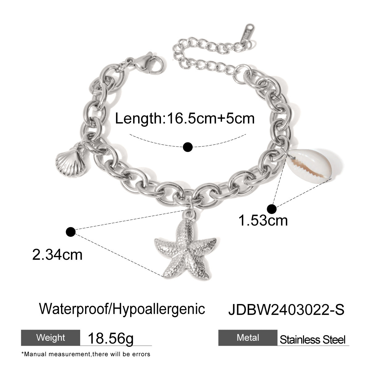 Ellarae Marine Charm Bracelet - JDBW2403022-S [7IVGVB8E]