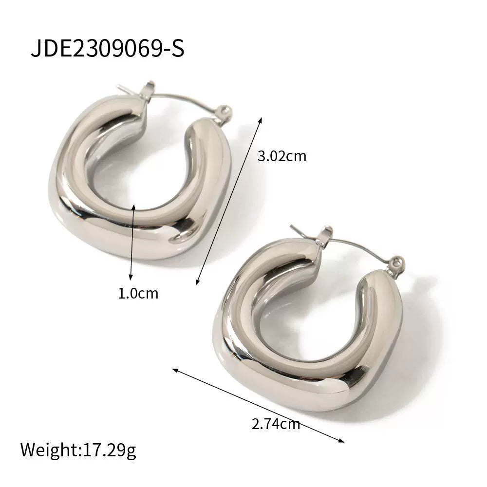 Zyana Twisted Oval Earrings - undefined