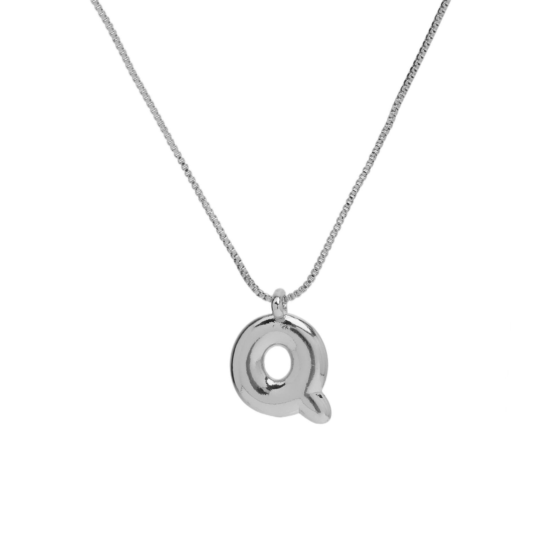Jesenia Bubble Initial Necklace - Letter Q [8A7EACRC]