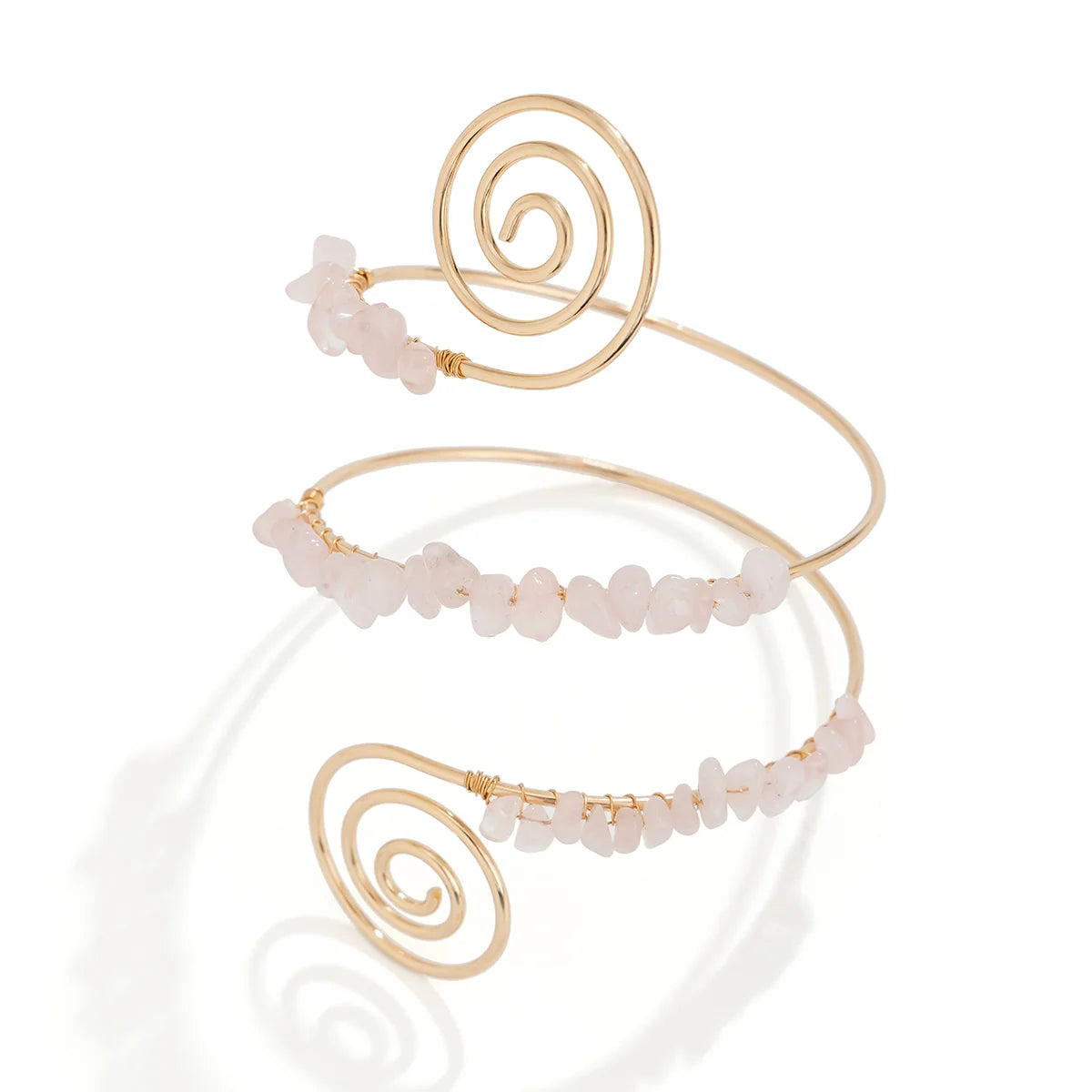 Elliemae Colorful Spiral Arm Cuff - Pink