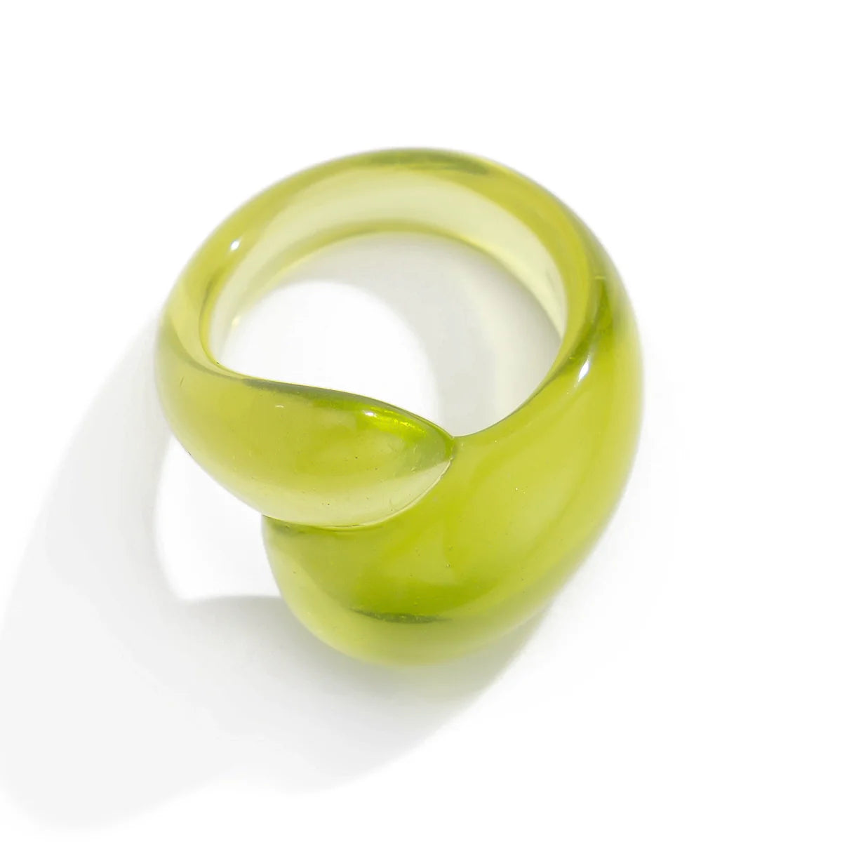 Kyli Candy Waterdrop Ring - Transparent Green