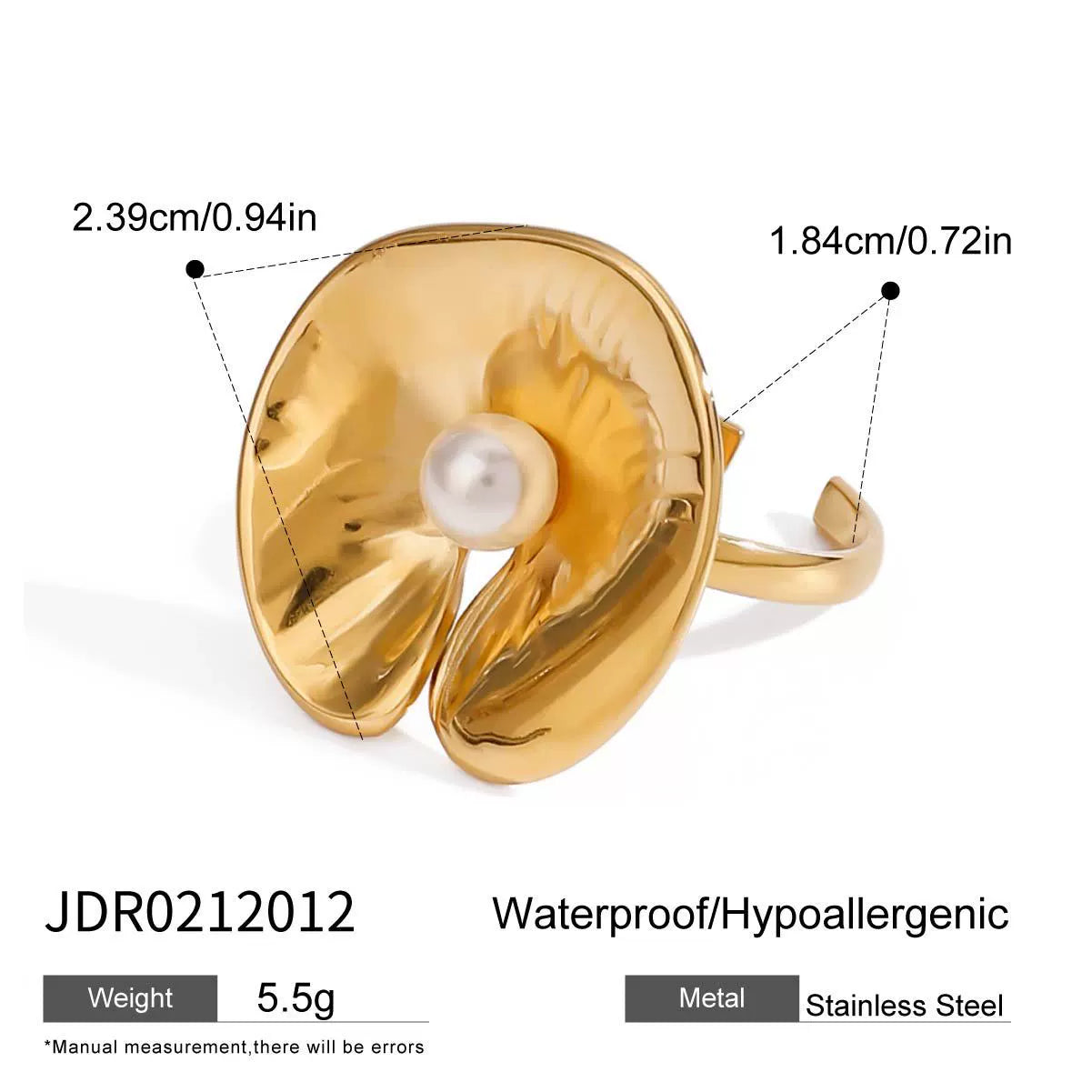 Aaron Titanium Pearl Wrap Ring - JDR0212012 [D93O52J0]