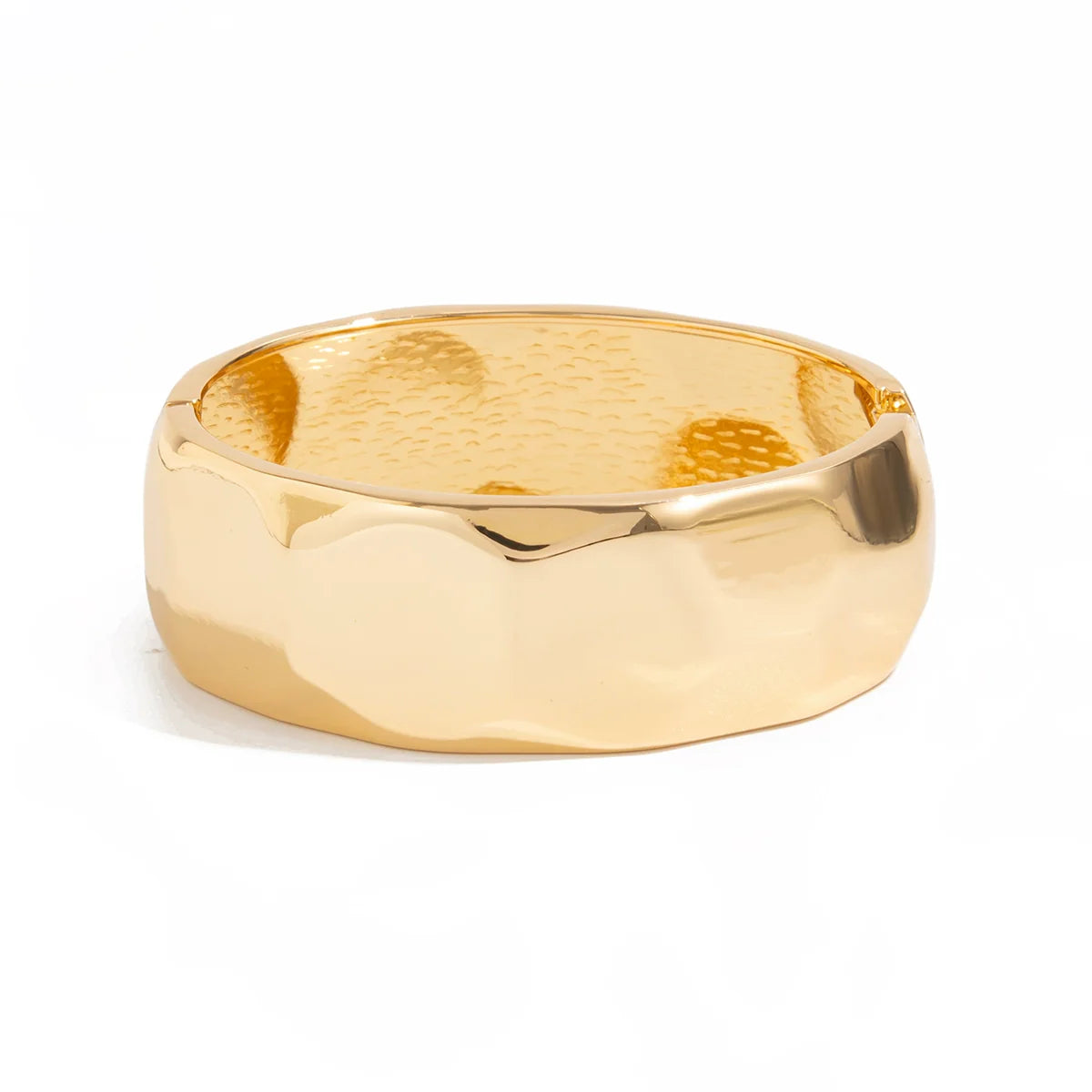 Charolette Faceted Oval Spring Bracelet - Gold