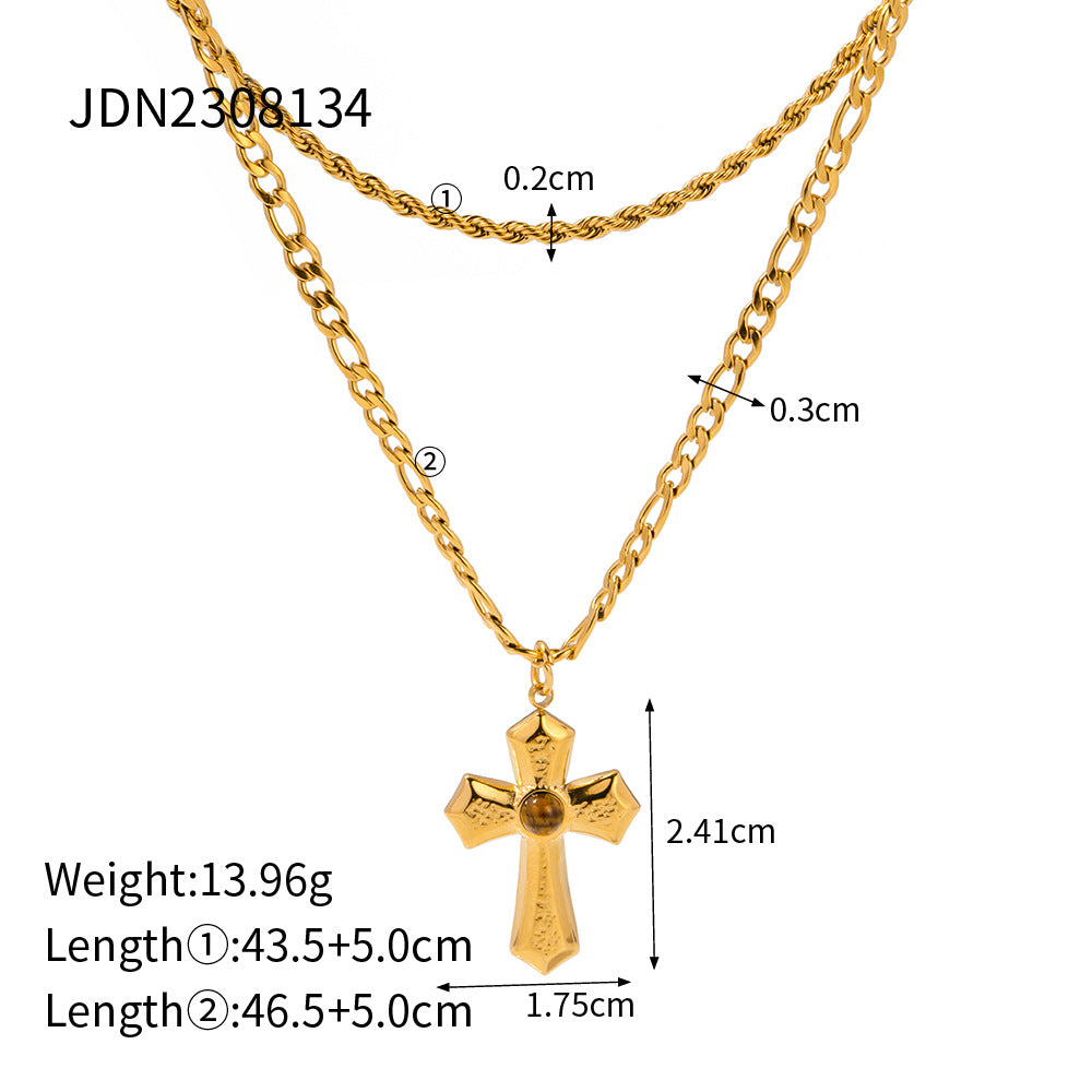 Jordana Cross Stone Jewelry - JDN2308134 [I1VMWX24]