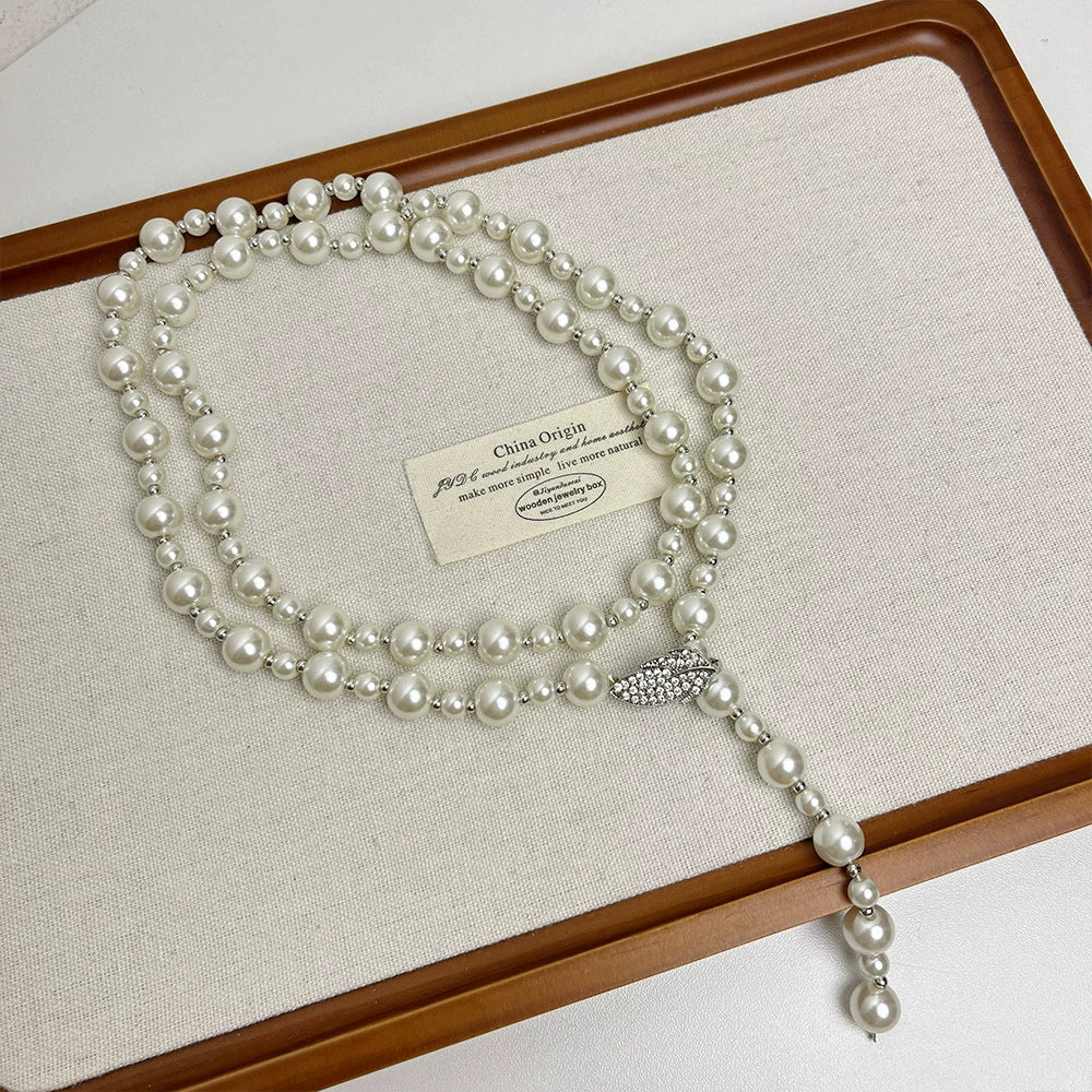 Heavenleigh Pearl Charm Necklace - White Pearl Necklace [58HGFZWO]