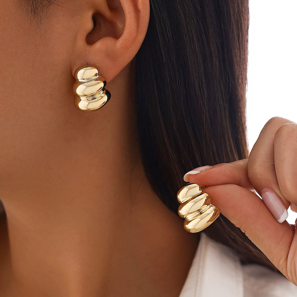 Sonora Glossy Drop Earrings - Style 07 Gold [BKX8PVNP]