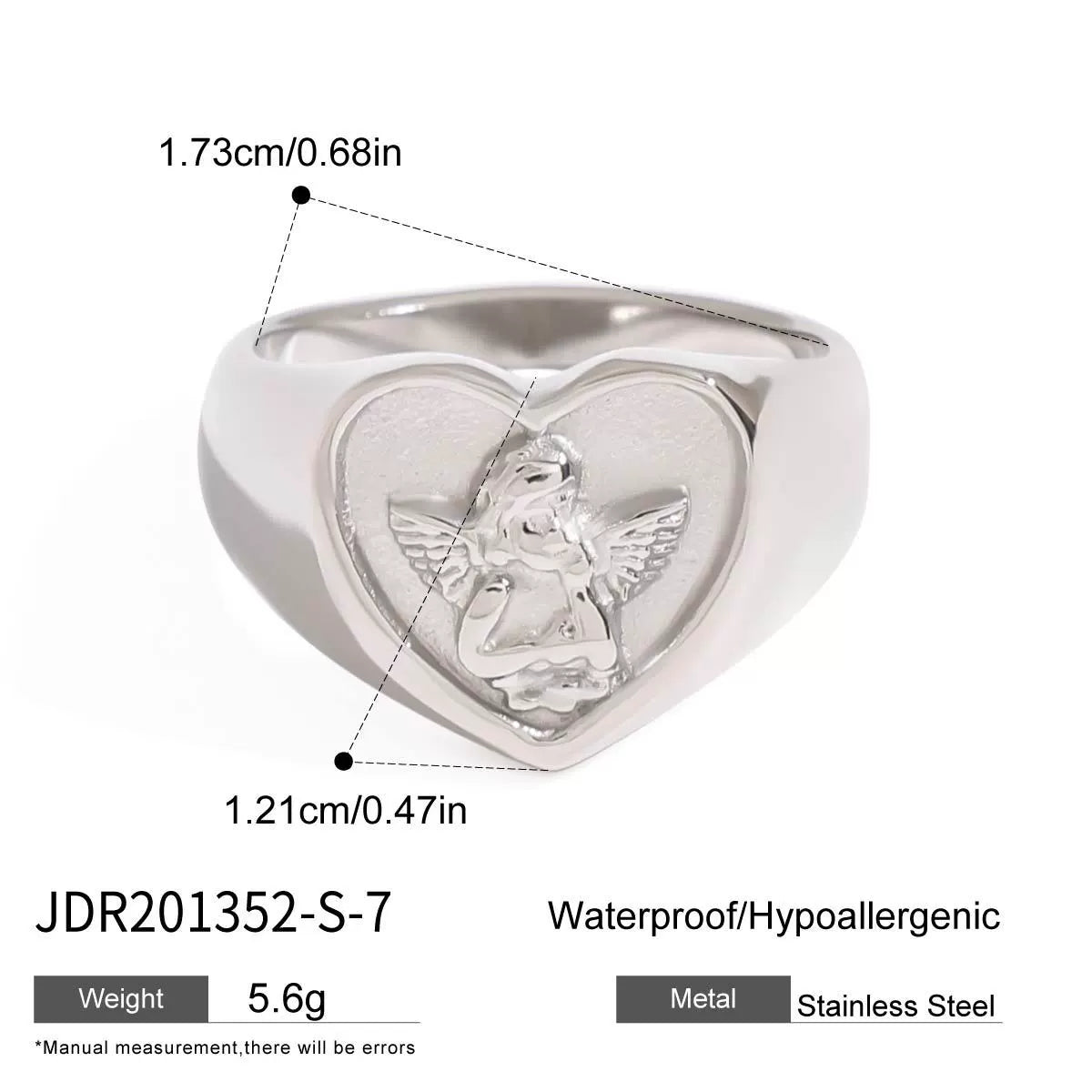 Rachael Sleek Titanium Ring - JDR201352-S-7 [Y9SRFKD0]
