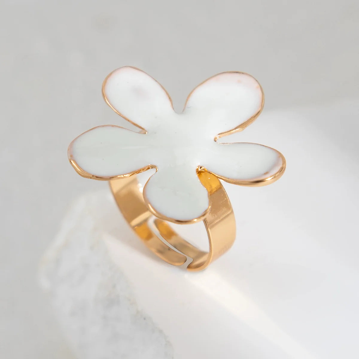 Ahaana Enamel Flower Ring - Style Five