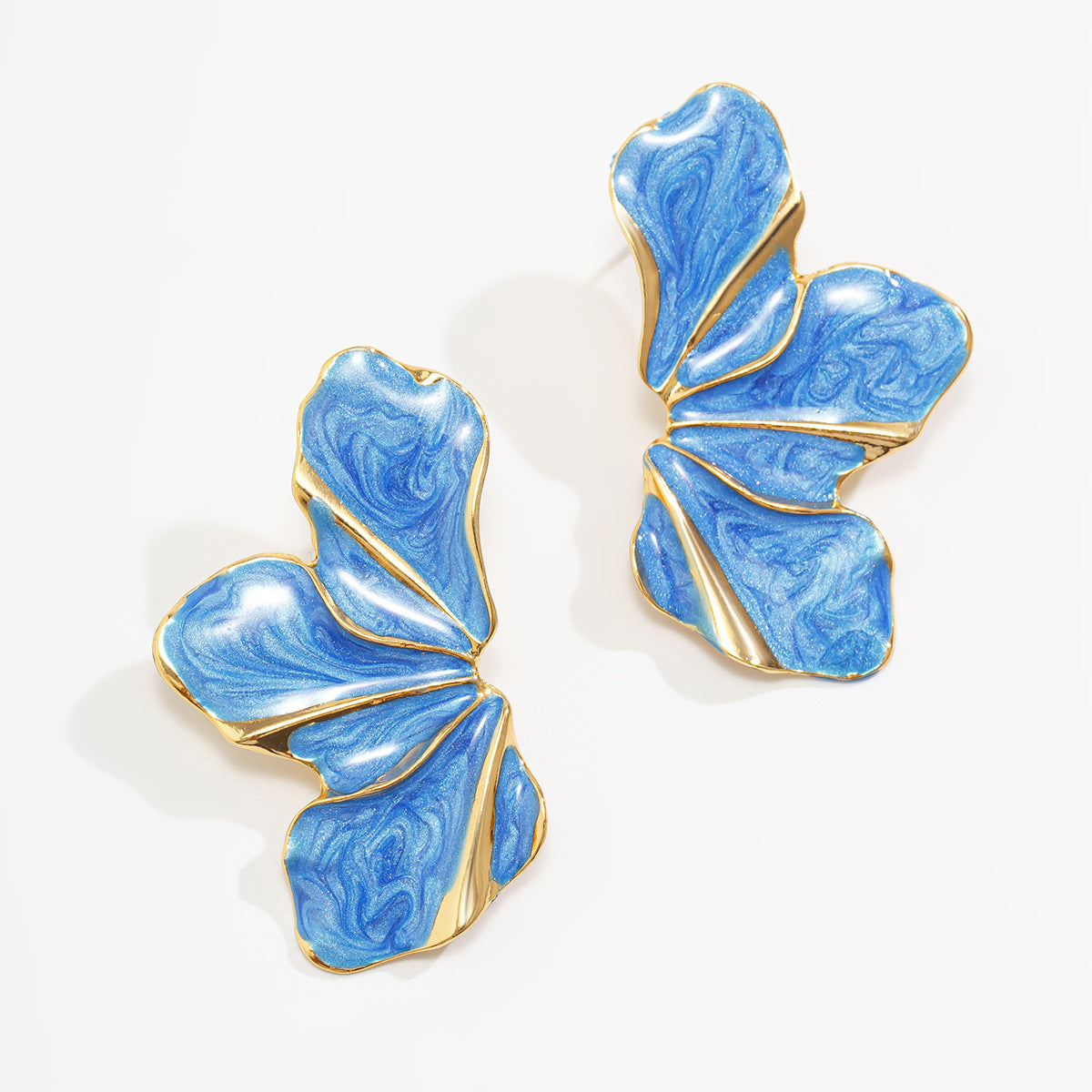 Tinley Gradient Petal Earrings - Blue [KL0FCYYC]