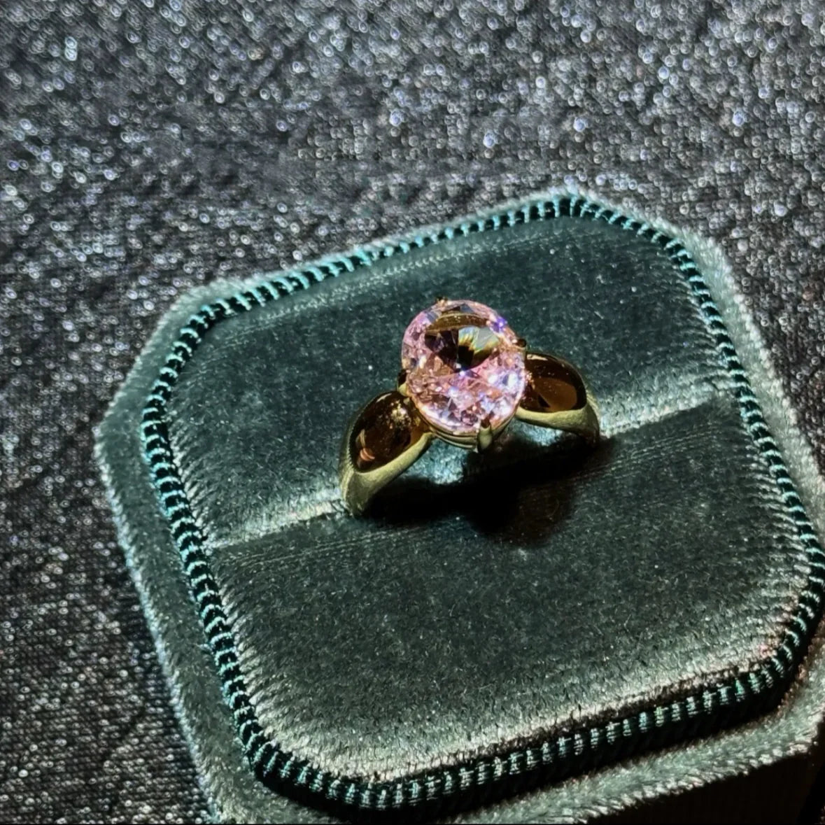Jadalyn Pink Starburst Ring - Pink Adjustable Ring