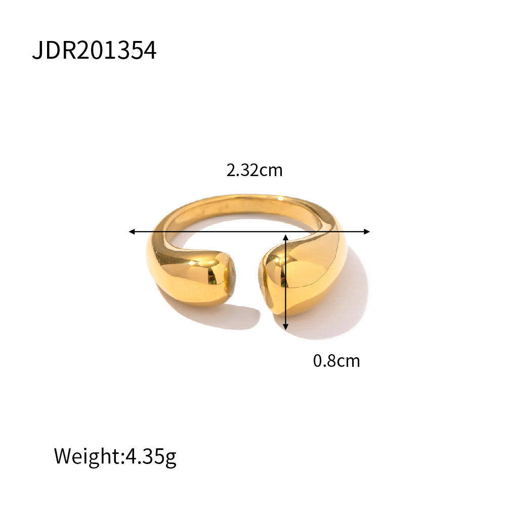 Yarely Geometric Steel Rings - JDR201354 [HU71D806]