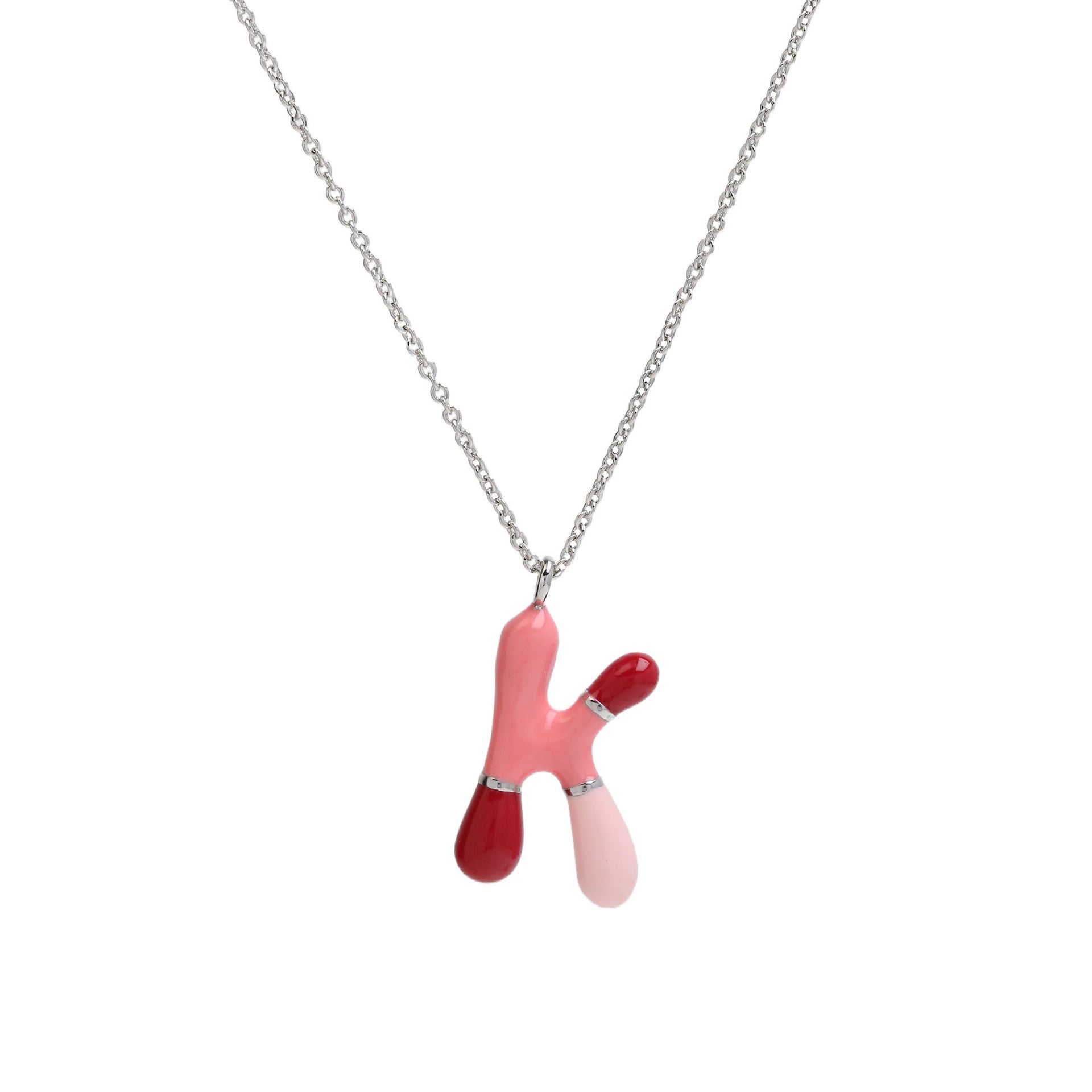 Victory Initial Bubble Necklace - Necklace K [HBMVGCN6]