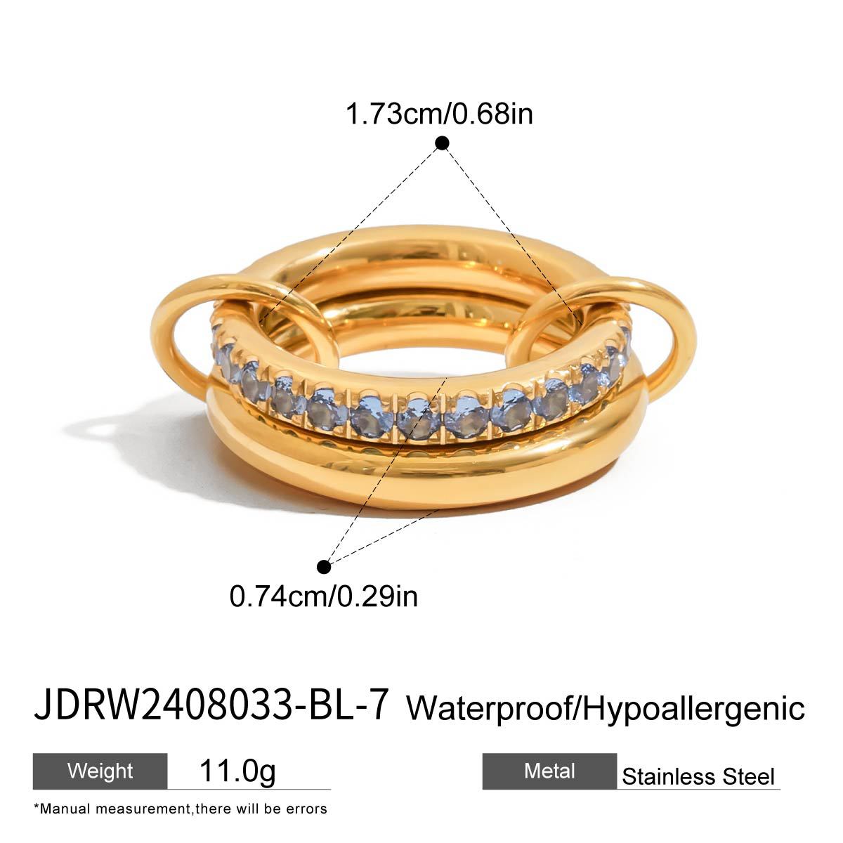 Zaniya Blue Zircon Ring - JDRW2408033-BL-7 [PI7CLFKS]