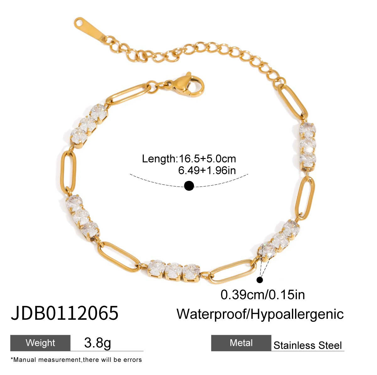 Zanyla Floral Zircon Bracelet - JDB0112065 [H1IP1J97]