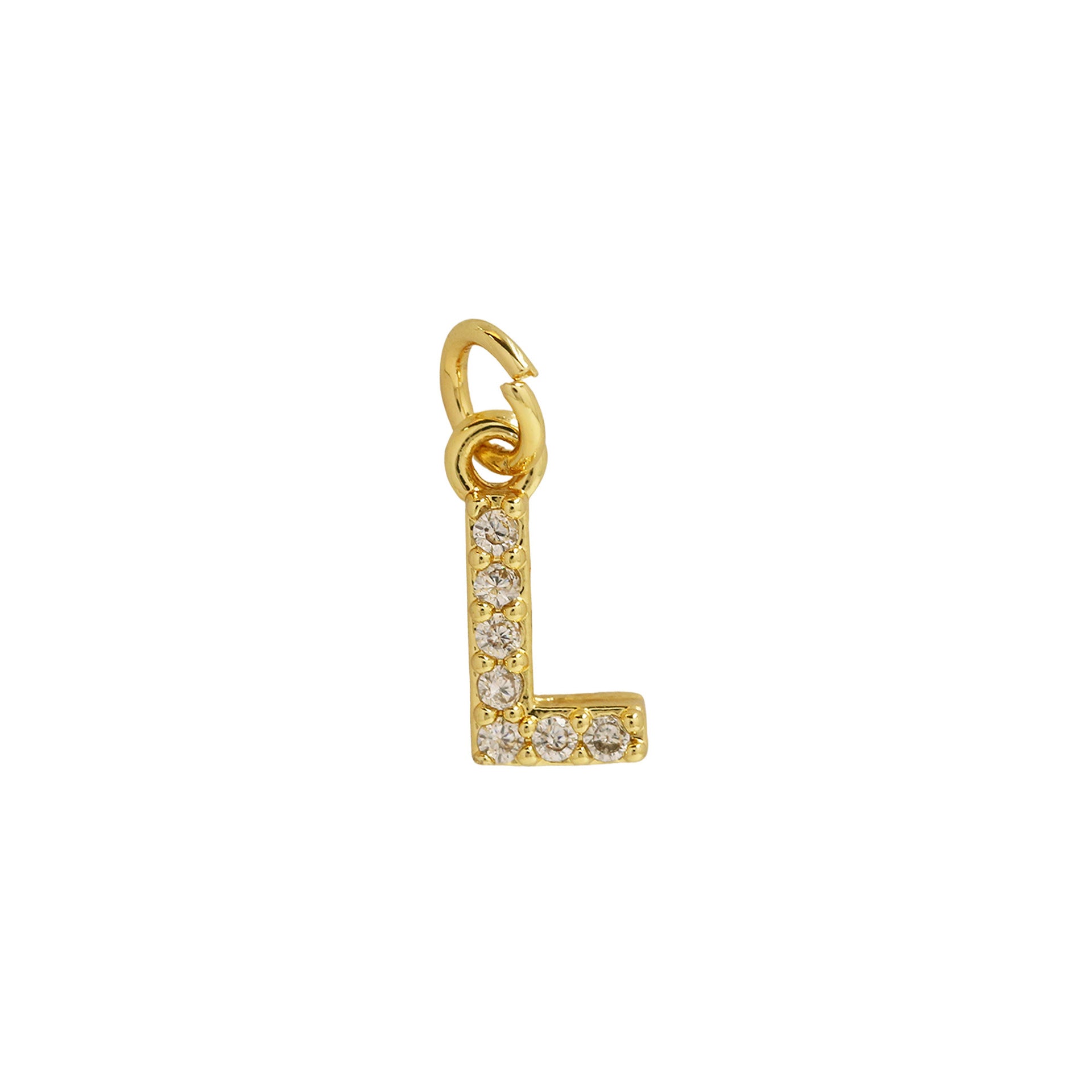 Leilah Zircon Initial Necklace - L [KUN26C6N]