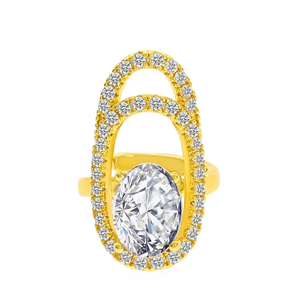 Kristi Geometric Nail Rings - Light KC Gold Style 5