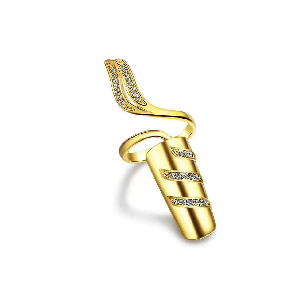 Kristi Geometric Nail Rings - KC Gold X355