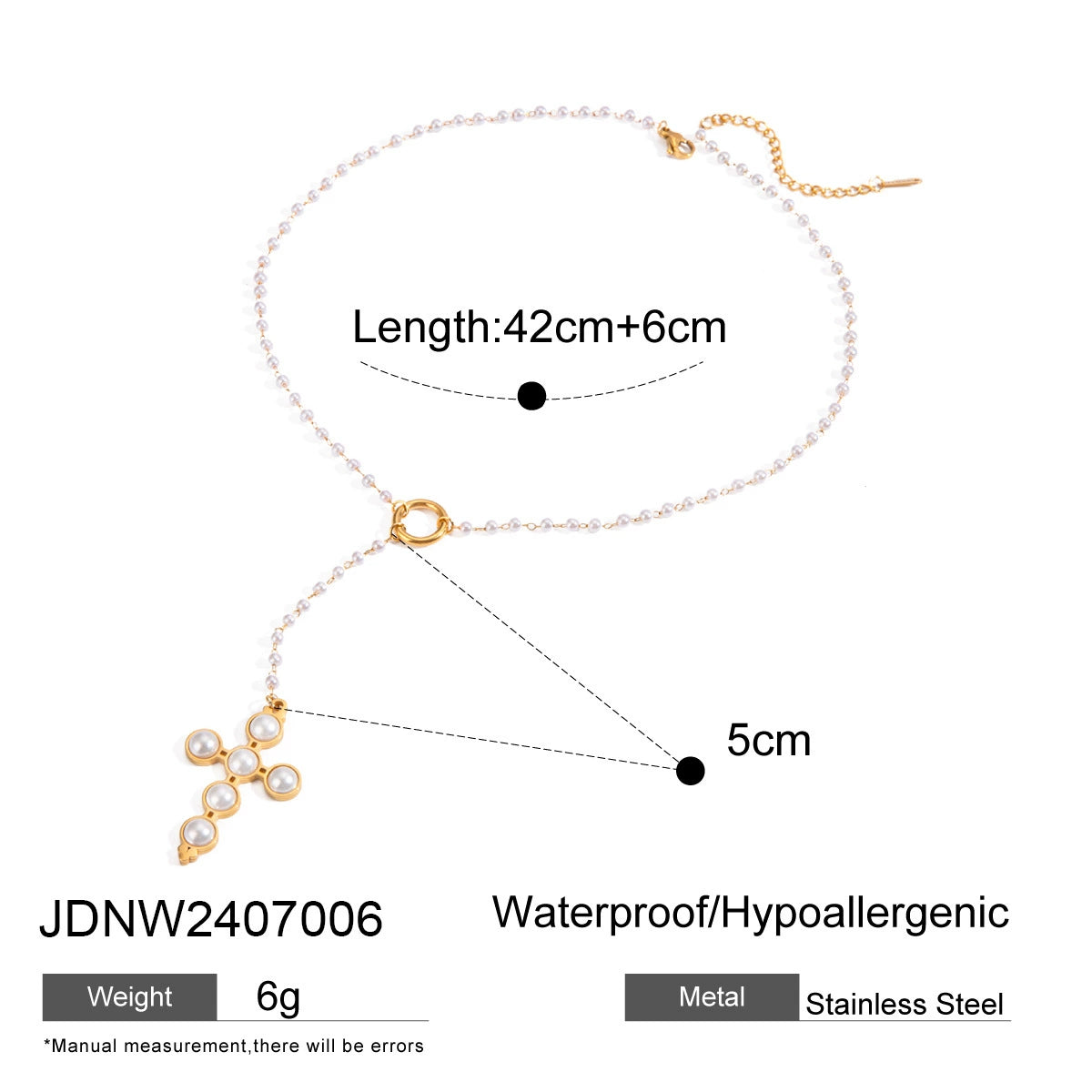 Zenaida Layered Cross Necklace - JDNW2407006 [IR35R7H2]