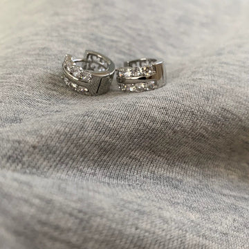 Zuleika PavŽ Hoop Earrings - Zircon Hoop
