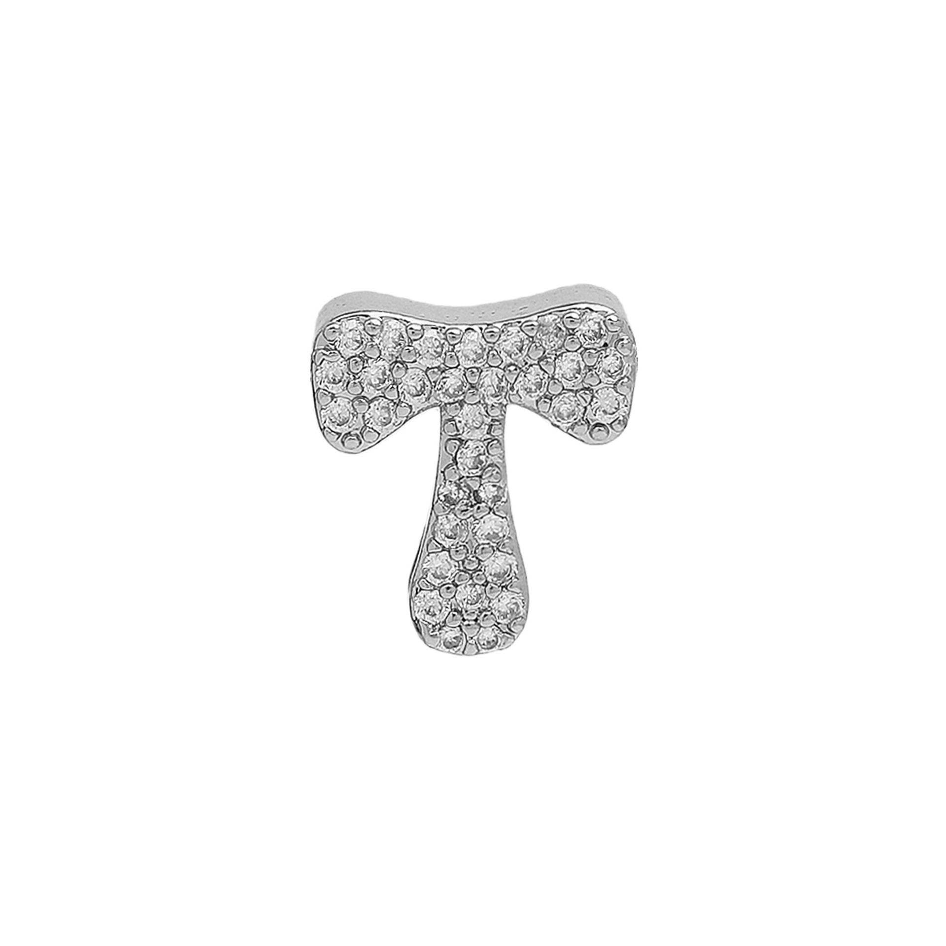 Abella Dainty Initial Jewelry - Silver T Initial Pendant [6HCP9B3V]
