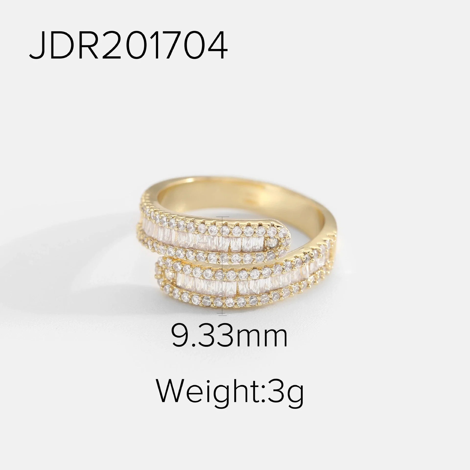 Jamiyah Adjustable Zircon Ring - Adjustable Open Ring - Style 8
