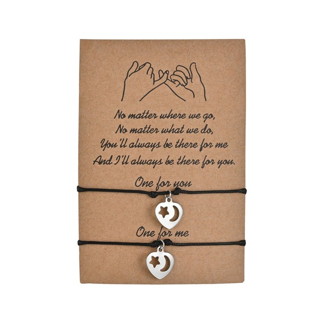 Lelia Dainty Charm Bracelet - Hollow Moon Star