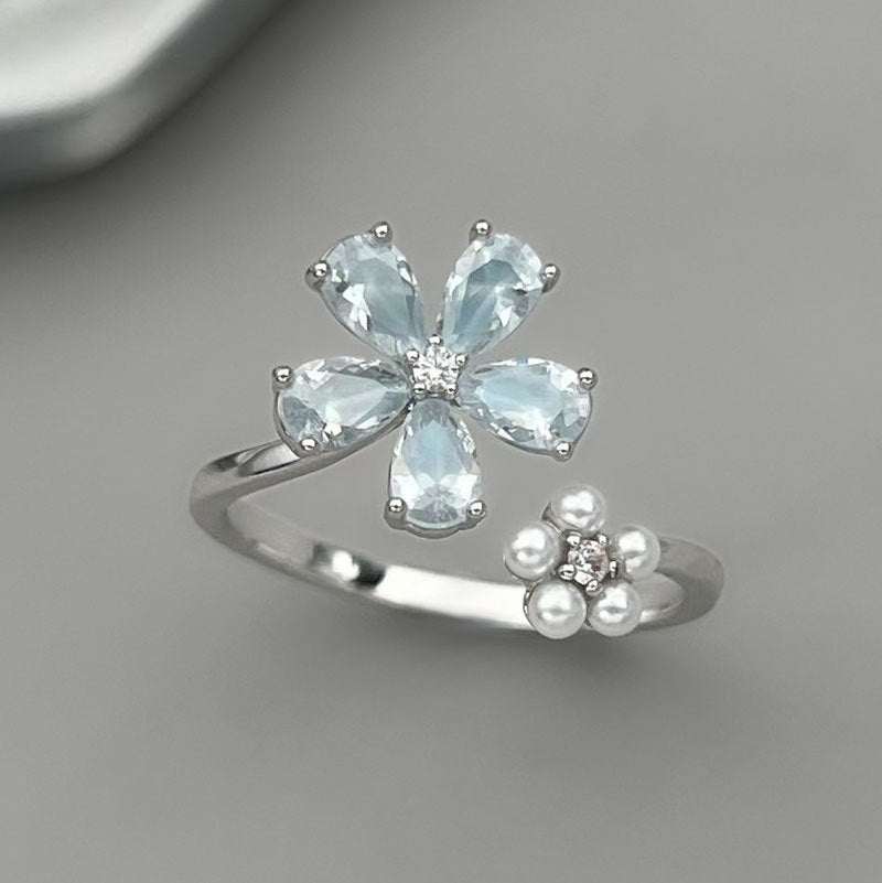Nirvana Pink Bloom Ring - Pink Zircon Gold Tone D [BW8WYYRF]
