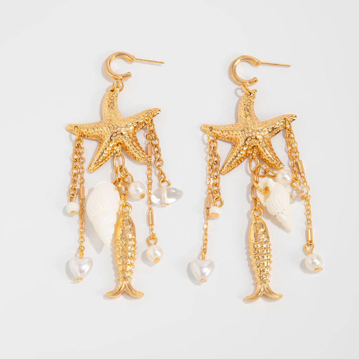 Danielle Ocean Pearl Dangle Earrings - Style 3644 Gold [4W9C05KB]