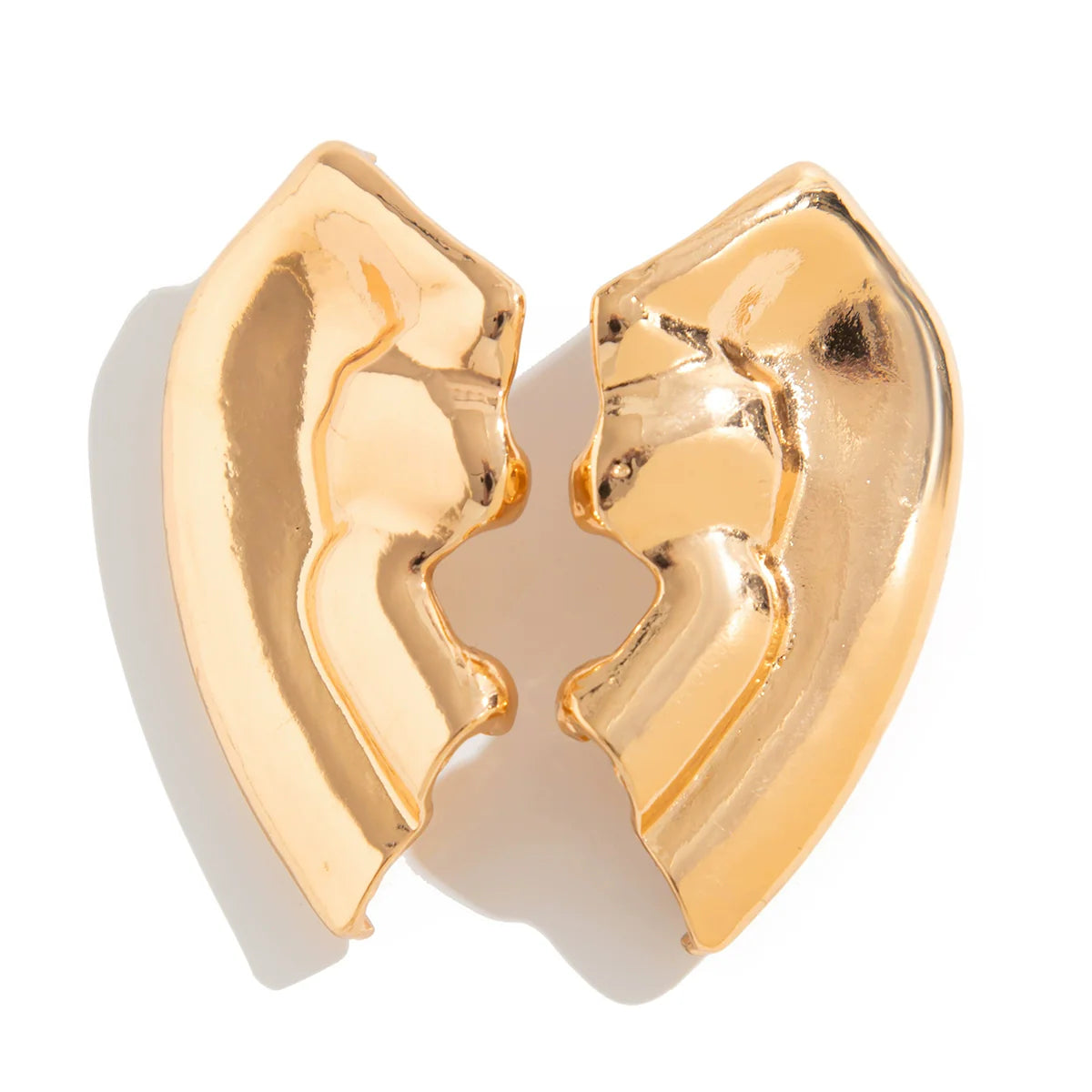 Habiba Geometric Stud Earrings - Gold