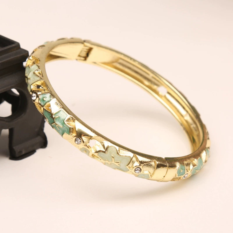 Kattleya Star Enamel Bracelet - Teal [RZUB72A2]