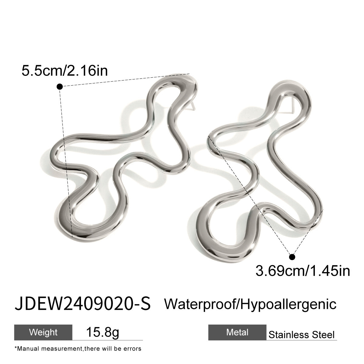 Berkeley Geometric Sculptural Hoops - JDEW2409020-S [89BC7V10]